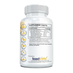Research Verified Omega 3-1800mg bottle back with ingredient details