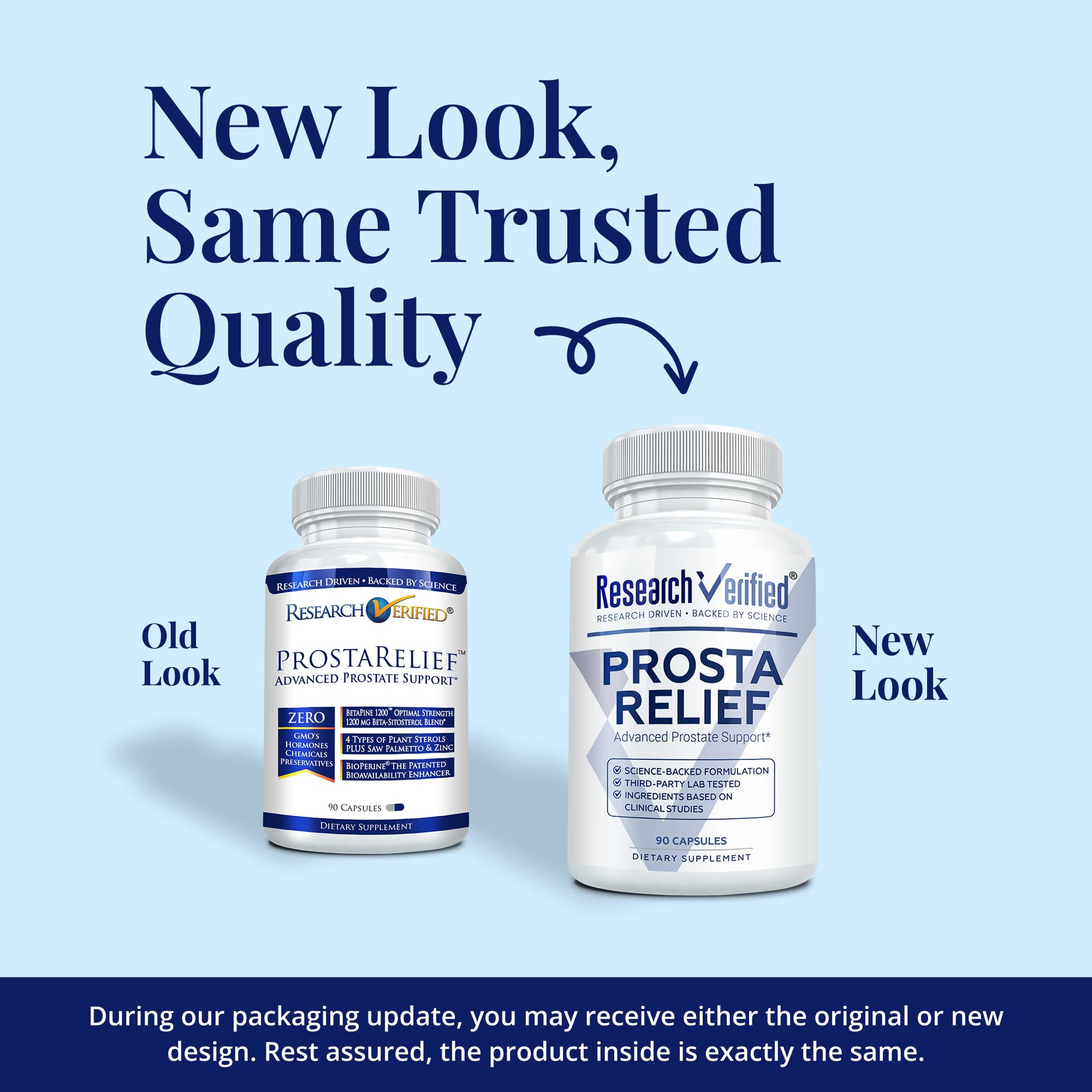 Prosta Relief supplement Bioperine for enhanced absorption.