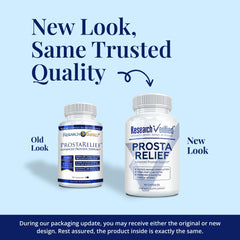 Research Verified Prosta Relief capsules pour shows easy daily use for prostate wellness.