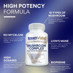 Research Verified Reishi mushroom close-up highlighting immune support and relaxation potential.