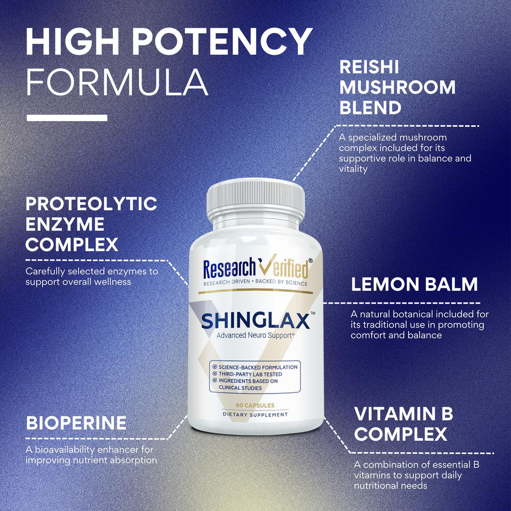 Research Verified Shinglax Fungi-X mushroom complex supports overall wellness in daily life.