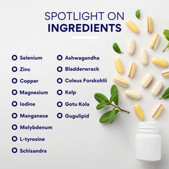 Research Verified Thyroid Aid capsules in hand for convenient daily routine.