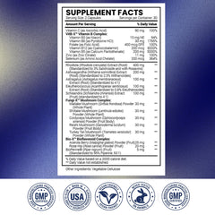 Research Verified Adrenal Support label details indicate vegan, natural ingredients.