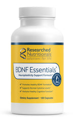 Researched Nutritionals BDNF Essentials bottle for cognitive support.