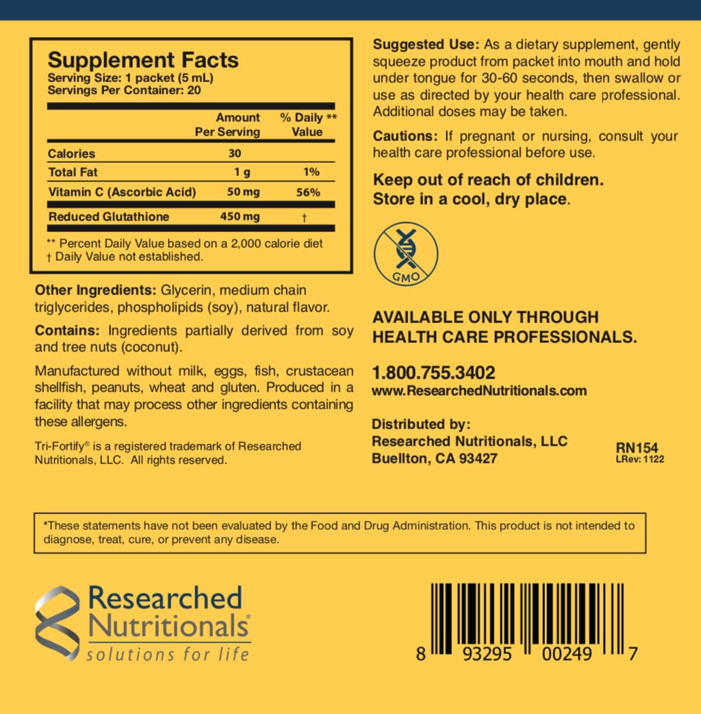 Researched Nutritionals hexane-free lab testing badge signals product purity.