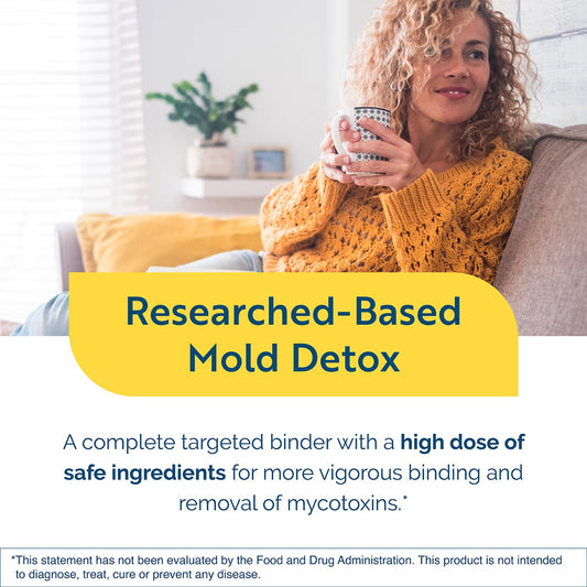 Researched Nutritionals MycoPul bottle closeup highlighting six-binder toxin-binding blend