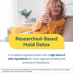Researched Nutritionals MycoPul bottle closeup highlighting six-binder toxin-binding blend