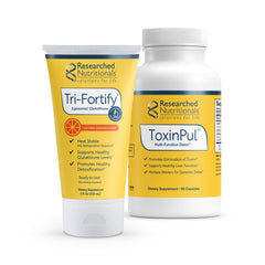Researched Nutritionals Revitalized Detox Duo bottle front for immune support and detox benefits