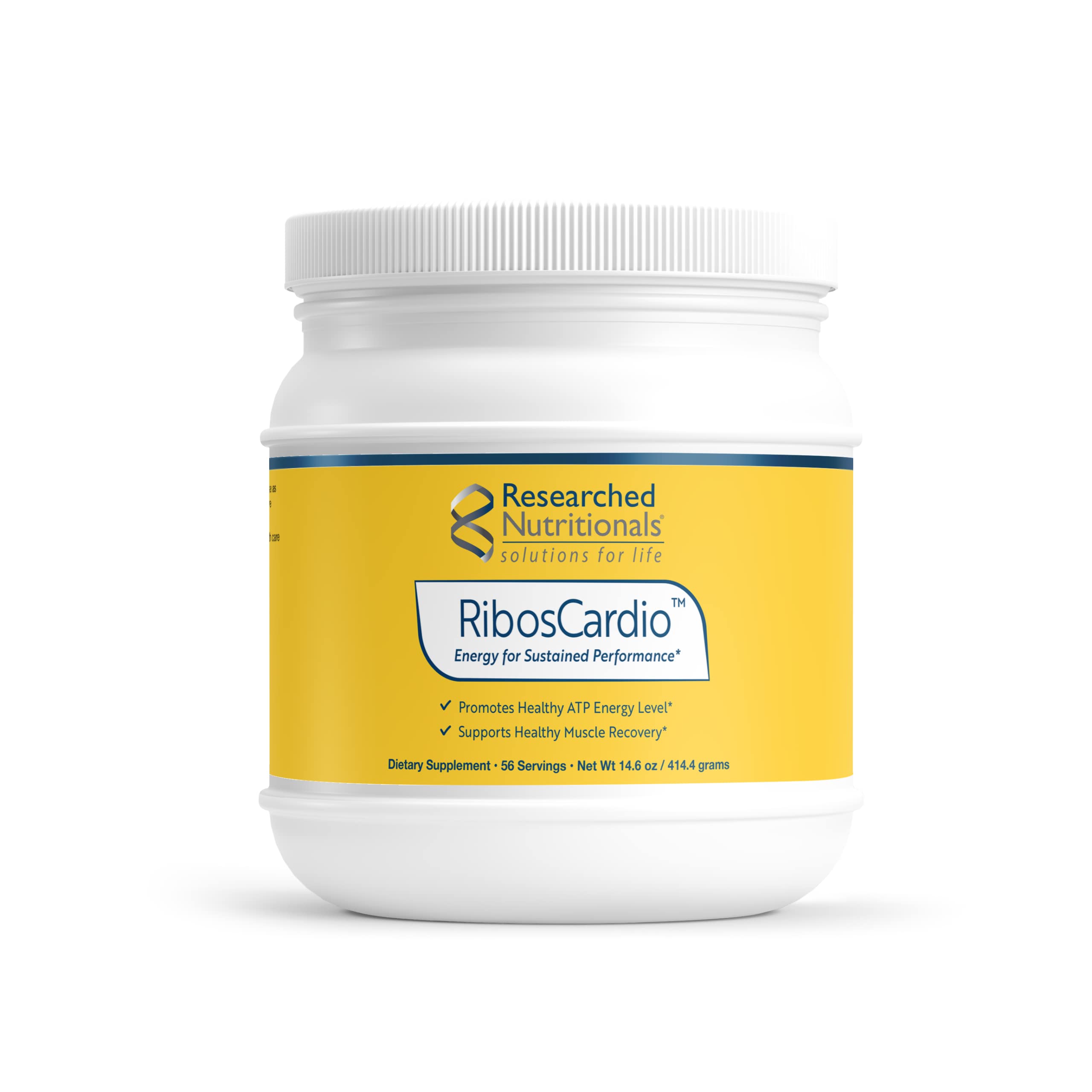 Researched Nutritionals RibosCardio bottle pouring to create an energy-boosting drink