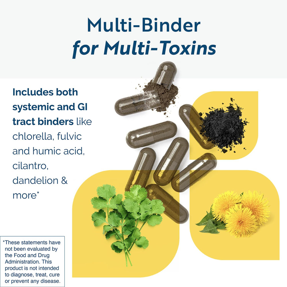 Researched Nutritionals ToxinPul label details emphasize Quercefit and taurine for nutrient support.