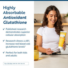 Researched Nutritionals Tri-Fortify 20-packet display shows convenient at‑home dosing.