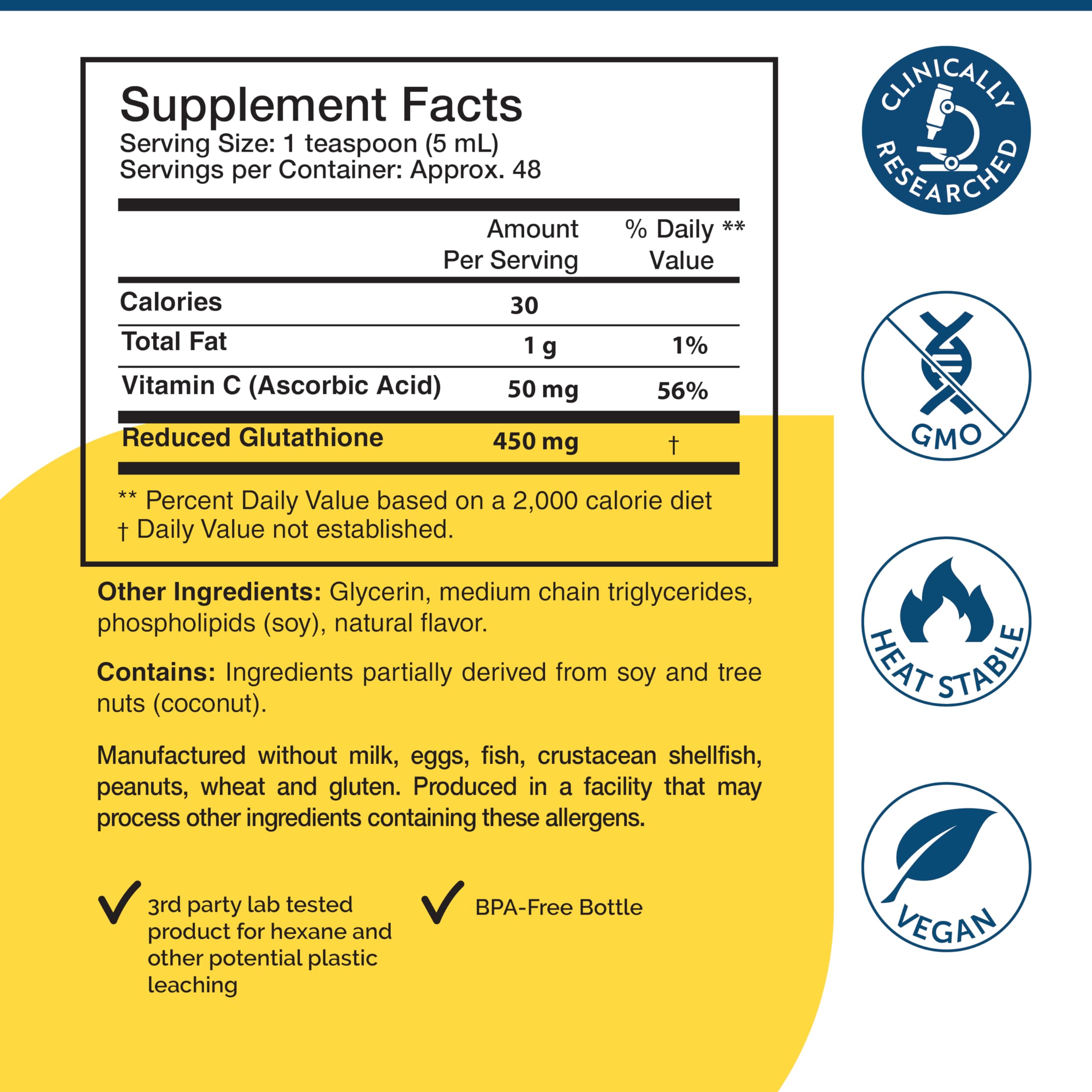 Researched Nutritionals Tri-Fortify liquid texture closeup suggesting smooth consumption.
