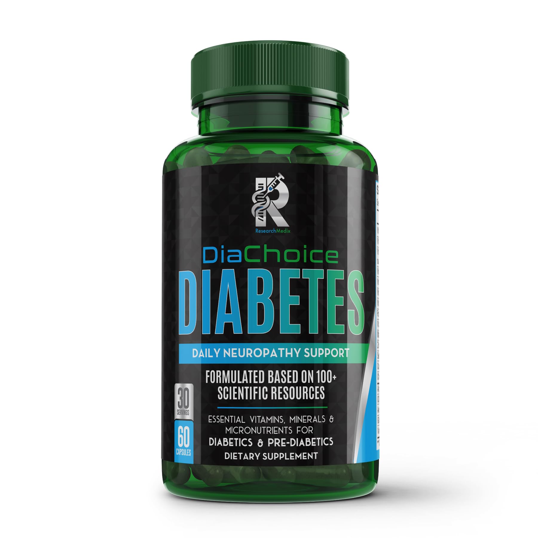 ResearchMedix DiaChoice bottle front for daily nerve health support