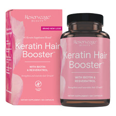 Reserveage Beauty Keratin Hair Booster bottle for daily hair and nail care