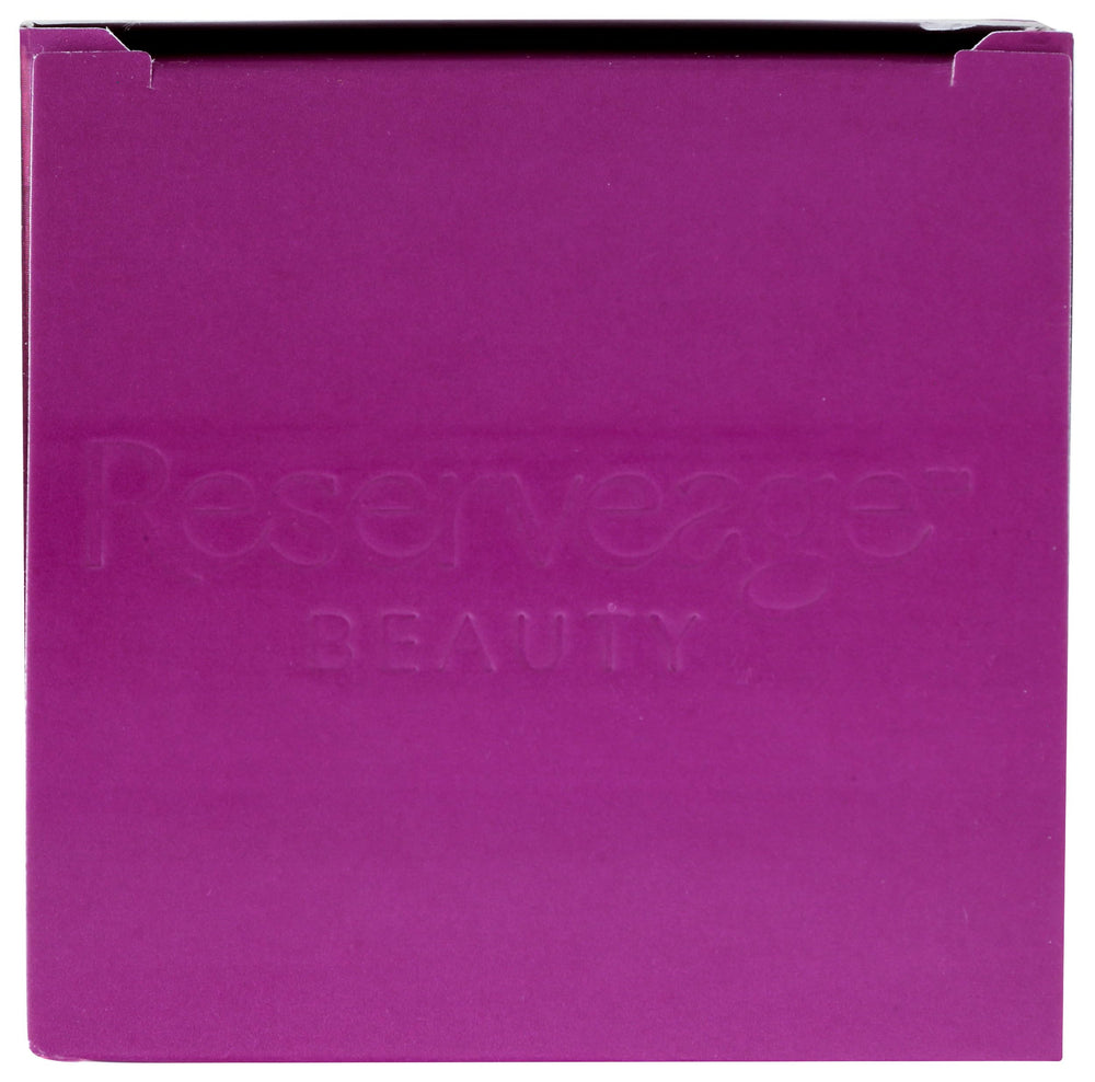 Reserveage Beauty Resveratrol ingredients panel features Muscadine grapes and knotweed blend.