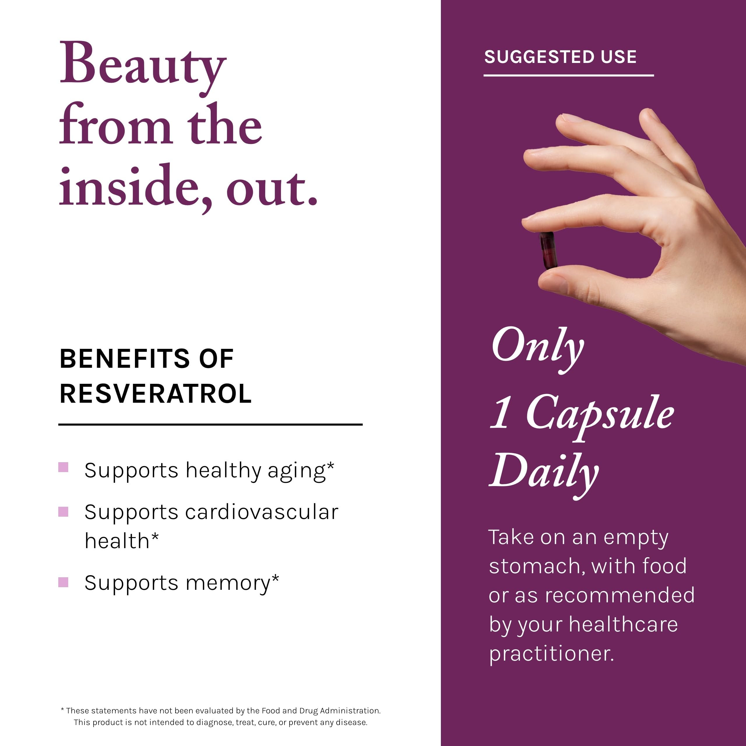Reserveage Beauty Resveratrol Plus+ delivery system graphic illustrating rapid-release action