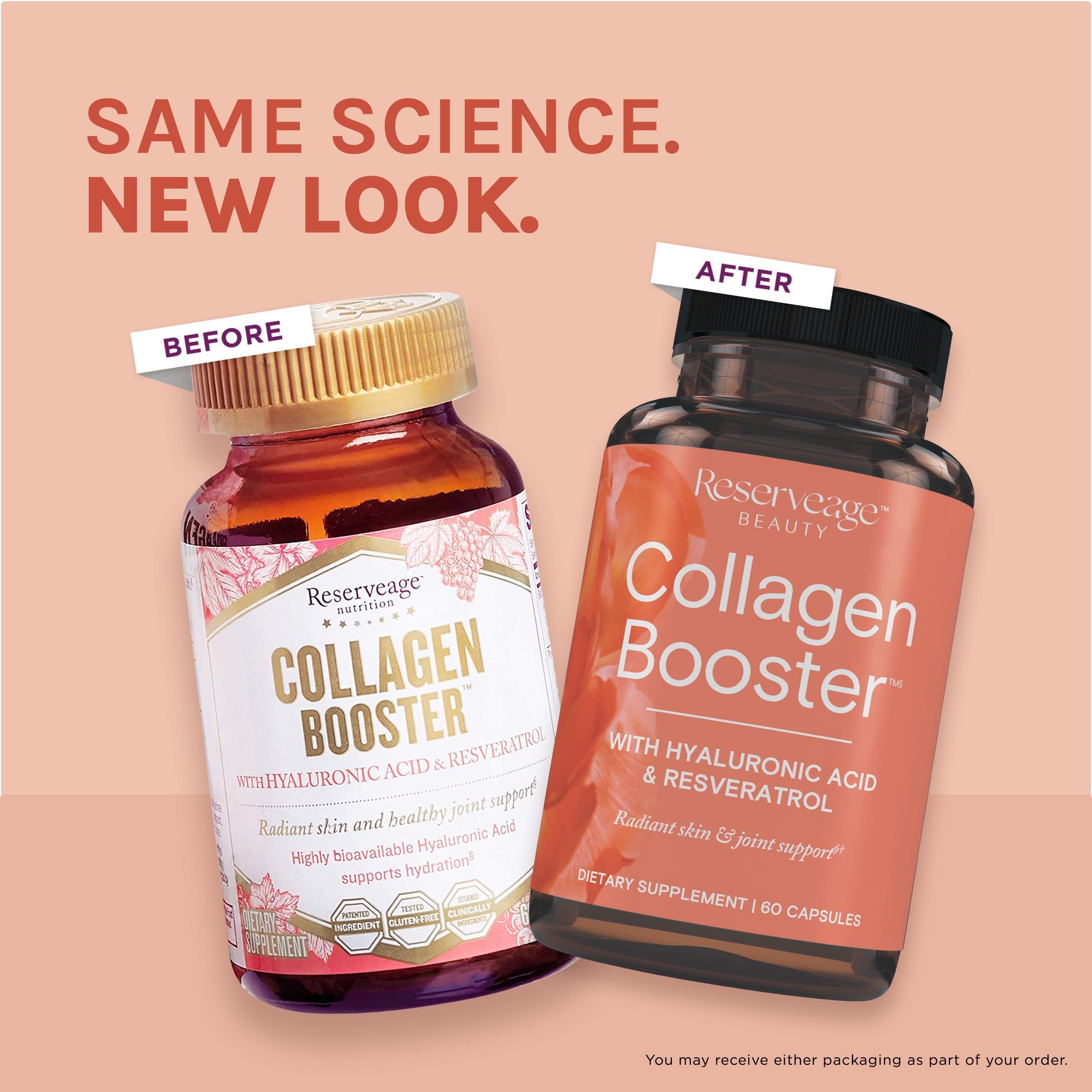 Reserveage gluten-free and dairy-free label communicates dietary options.