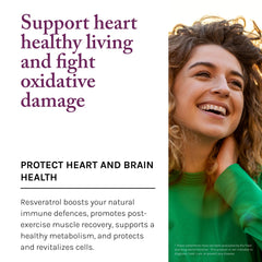 Reserveage Beauty Resveratrol capsules being poured into hand for quick daily dose