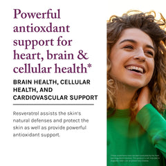 Reserveage Nutrition Resveratrol Plus+ immune support imagery for cellular health.