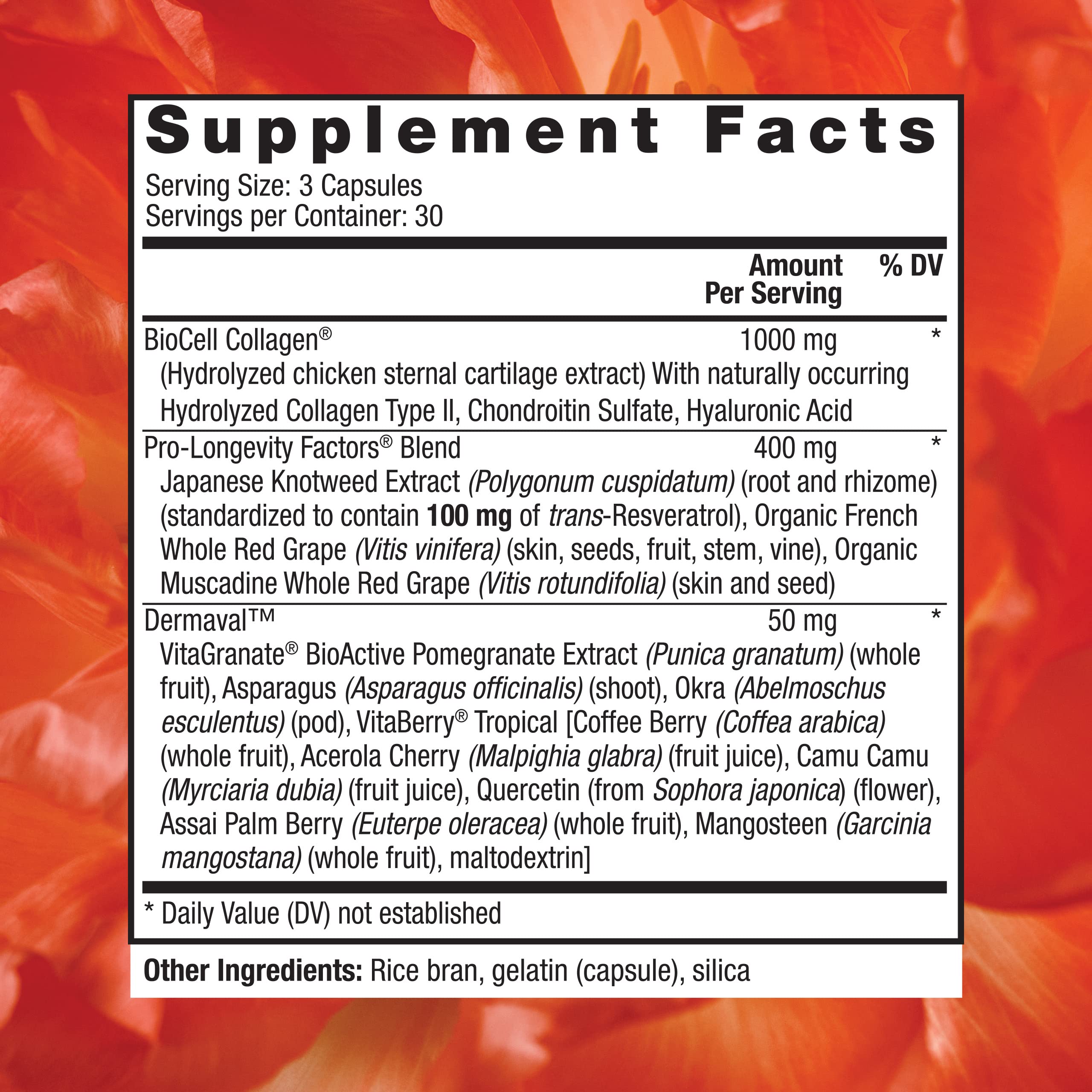 Closeup of Reserveage Nutrition Ultra Collagen Booster capsules for daily use