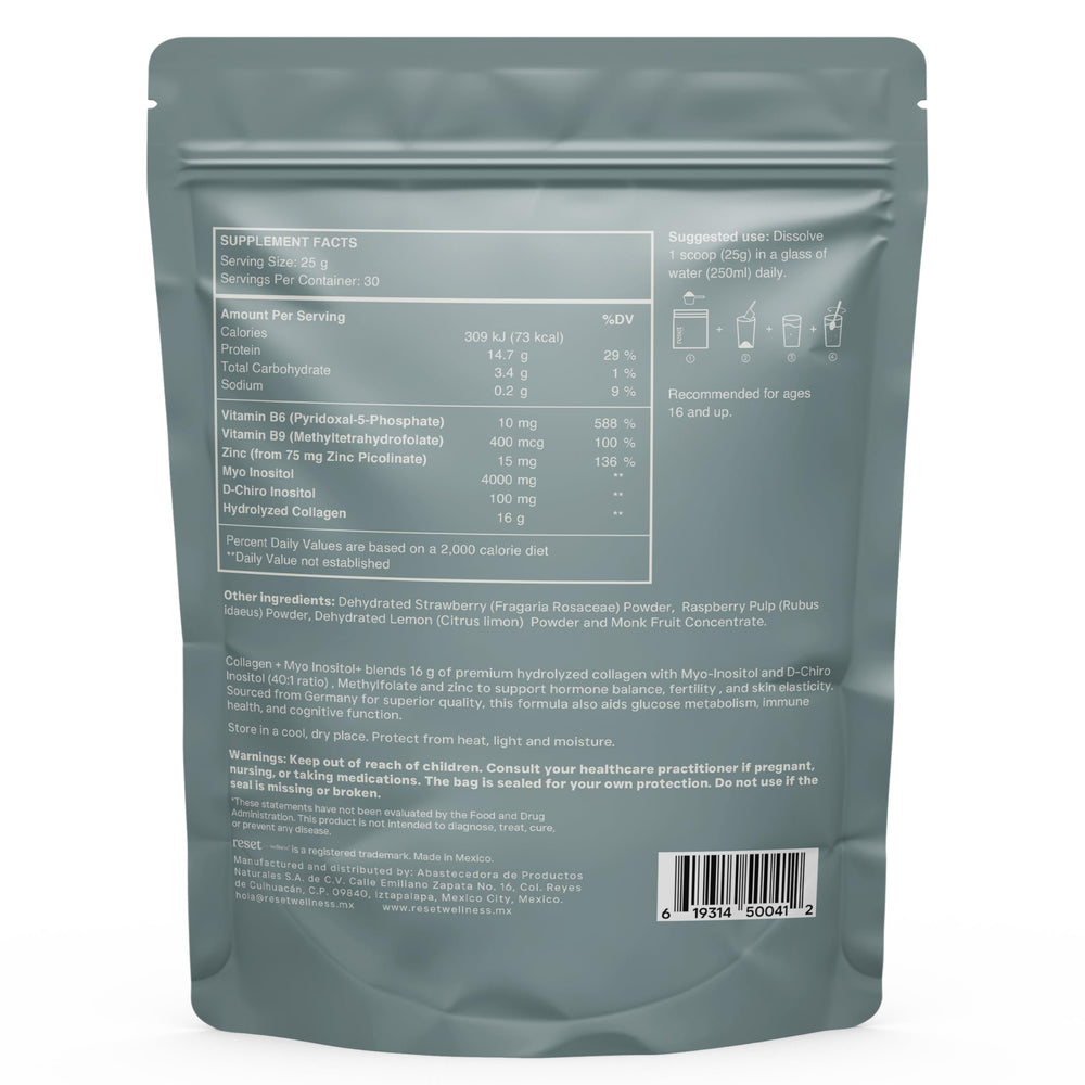 Glass with dissolved powder and straw showing neutral mixing from Reset Wellness