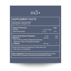Reset Wellness M3+ capsules closeup highlights citrate glycinate and malate for versatile magnesium support.