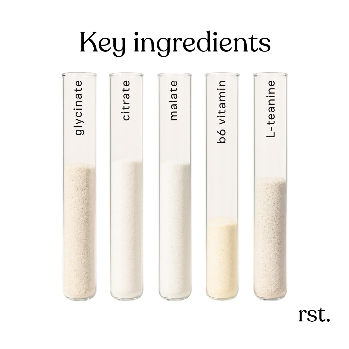 Reset Wellness M3+ ingredients panel features L-Theanine and Vitamin B6 for relaxed focus.