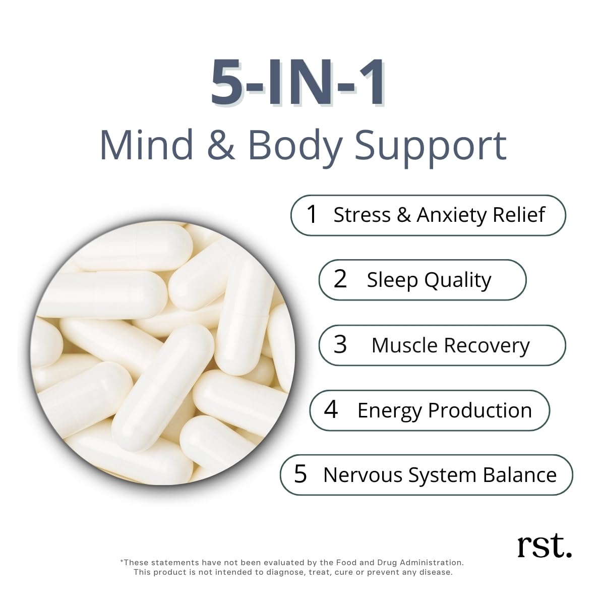 Reset Wellness M3+ label emphasizes science-backed ingredients for daily balance.