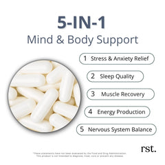 Reset Wellness M3+ label emphasizes science-backed ingredients for daily balance.