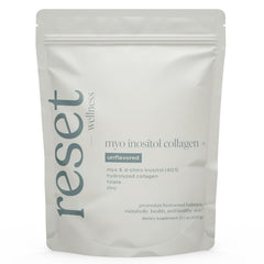 Reset Wellness MYO INOSITOL Collagen+ 600g bottle, daily wellness support in a premium blend
