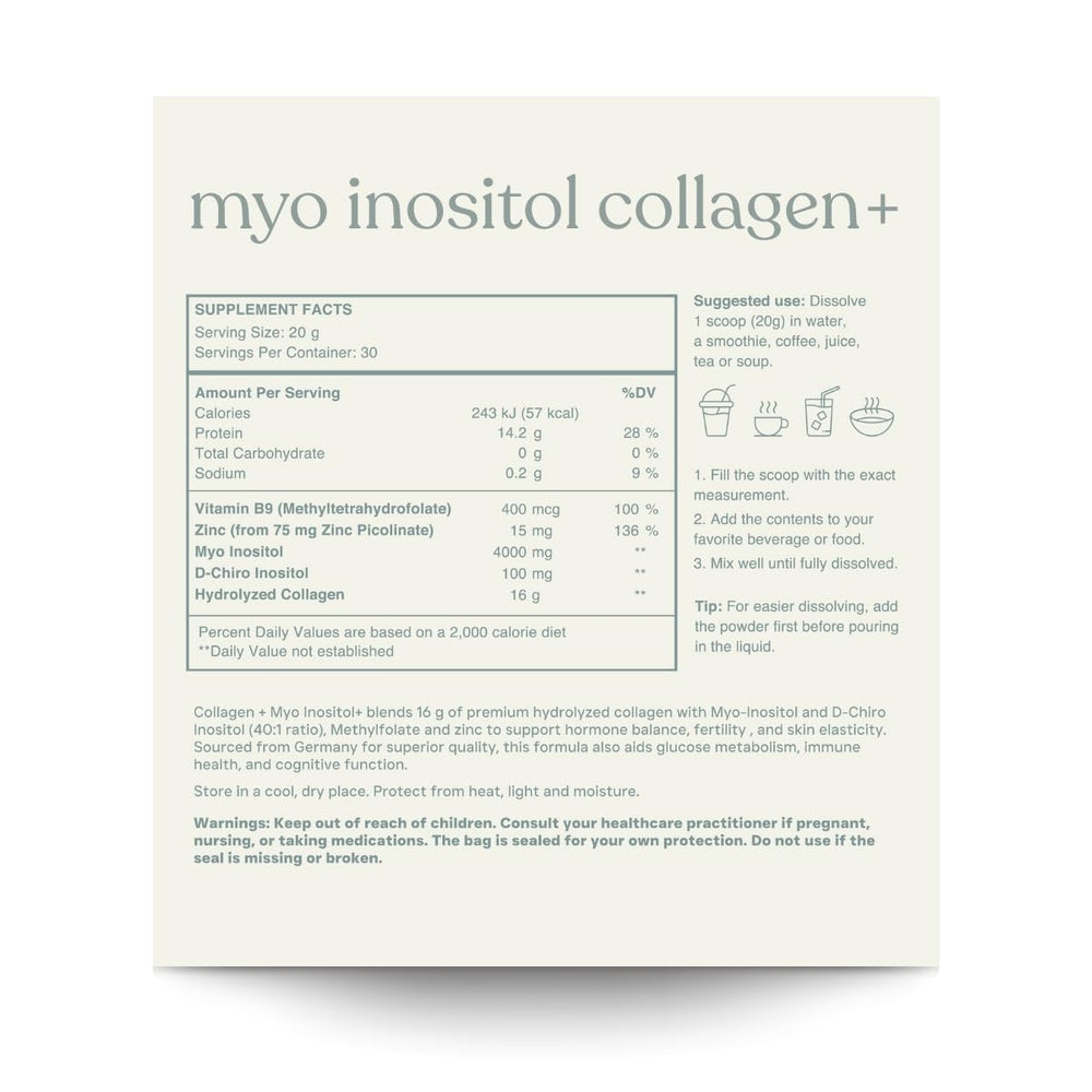 Reset Wellness MYO INOSITOL Collagen+ scoop for precise daily measurement