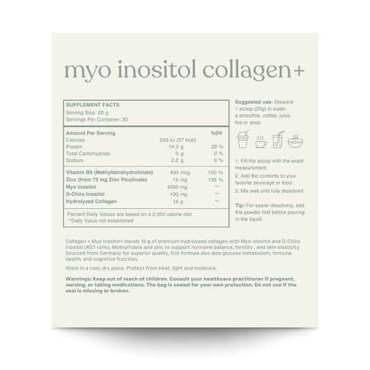 Reset Wellness MYO INOSITOL Collagen+ scoop for precise daily measurement