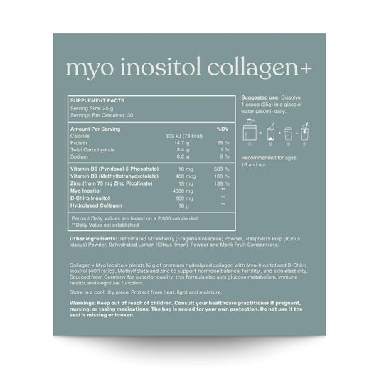 Serving scoop of Reset Wellness inositol blend for daily use