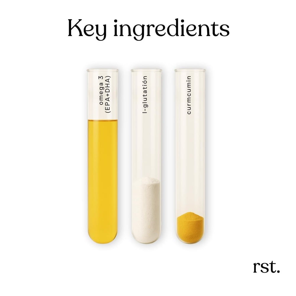 Reset Wellness Omega GLUTATHIONE+ packaging emphasizes non-GMO and gluten-free formula.
