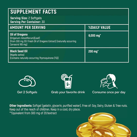 Resilia oregano-softgels pour demonstrates convenient daily use