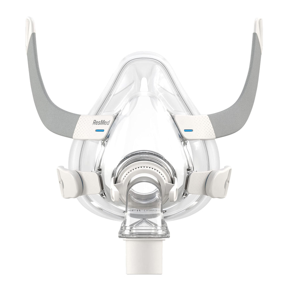 ResMed AirFit F20 frame system for a secure fit during CPAP use.
