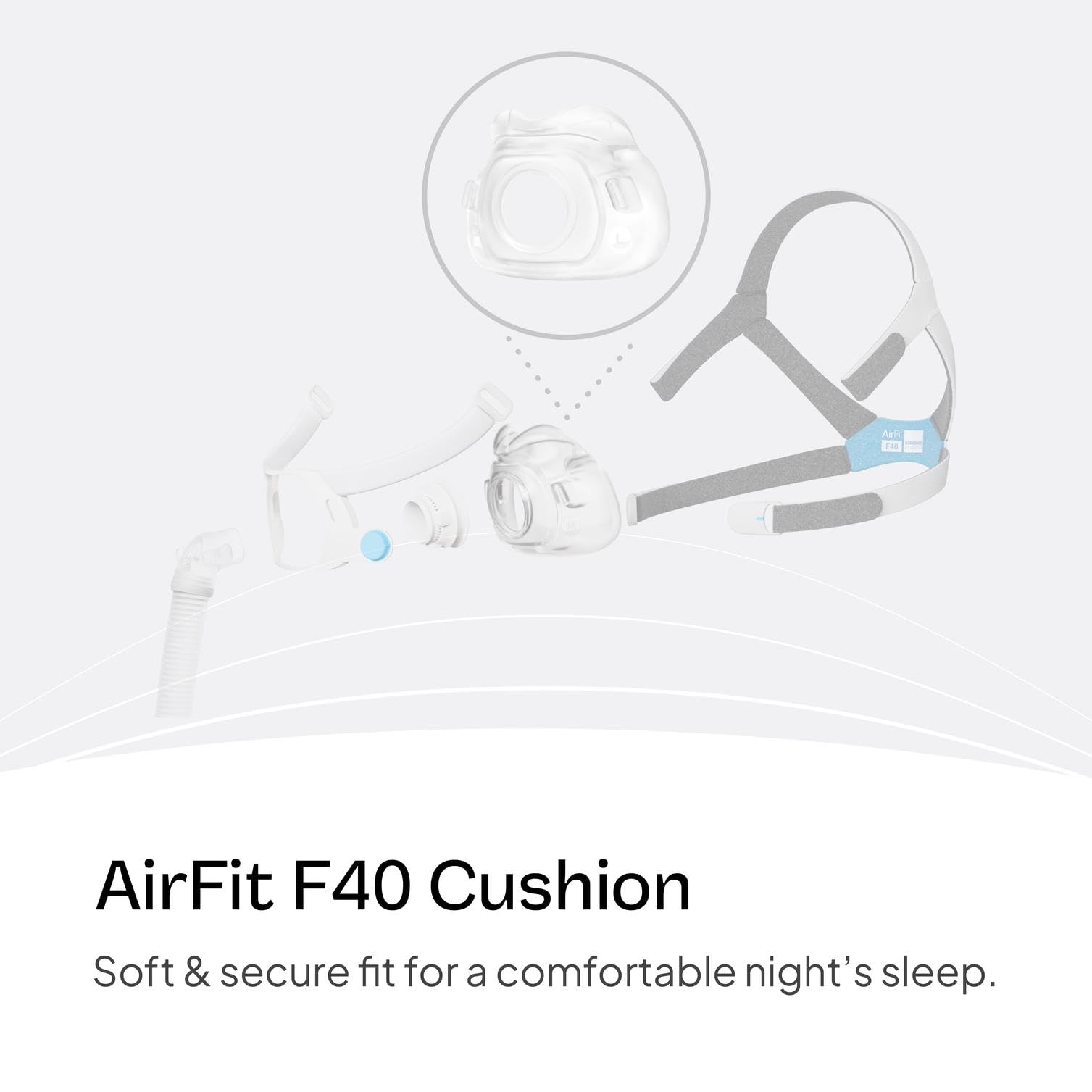 Adaptive silicone cushions conform to facial contours to maintain a reliable seal.
