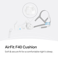 Adaptive silicone cushions conform to facial contours to maintain a reliable seal.