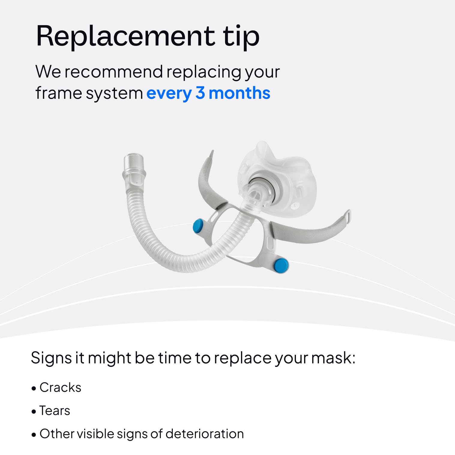 ResMed AirFit F40 quick-release elbow for easy disconnection.