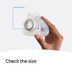 ResMed AirFit F40 replacement cushion medium reveals flexible silicone for adaptable fit.