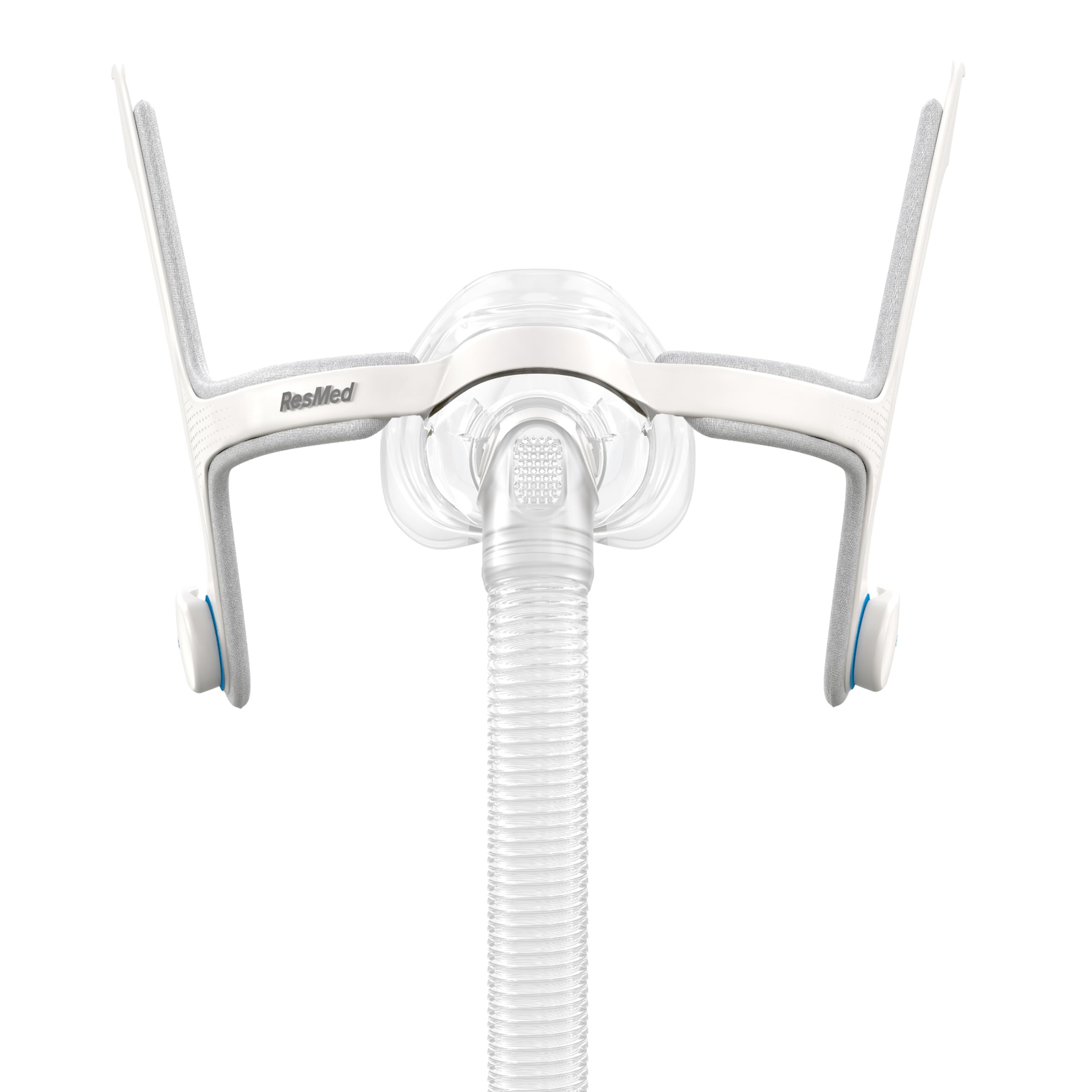 ResMed AirFit N20 frame system closeup showing lightweight frame for comfortable wear