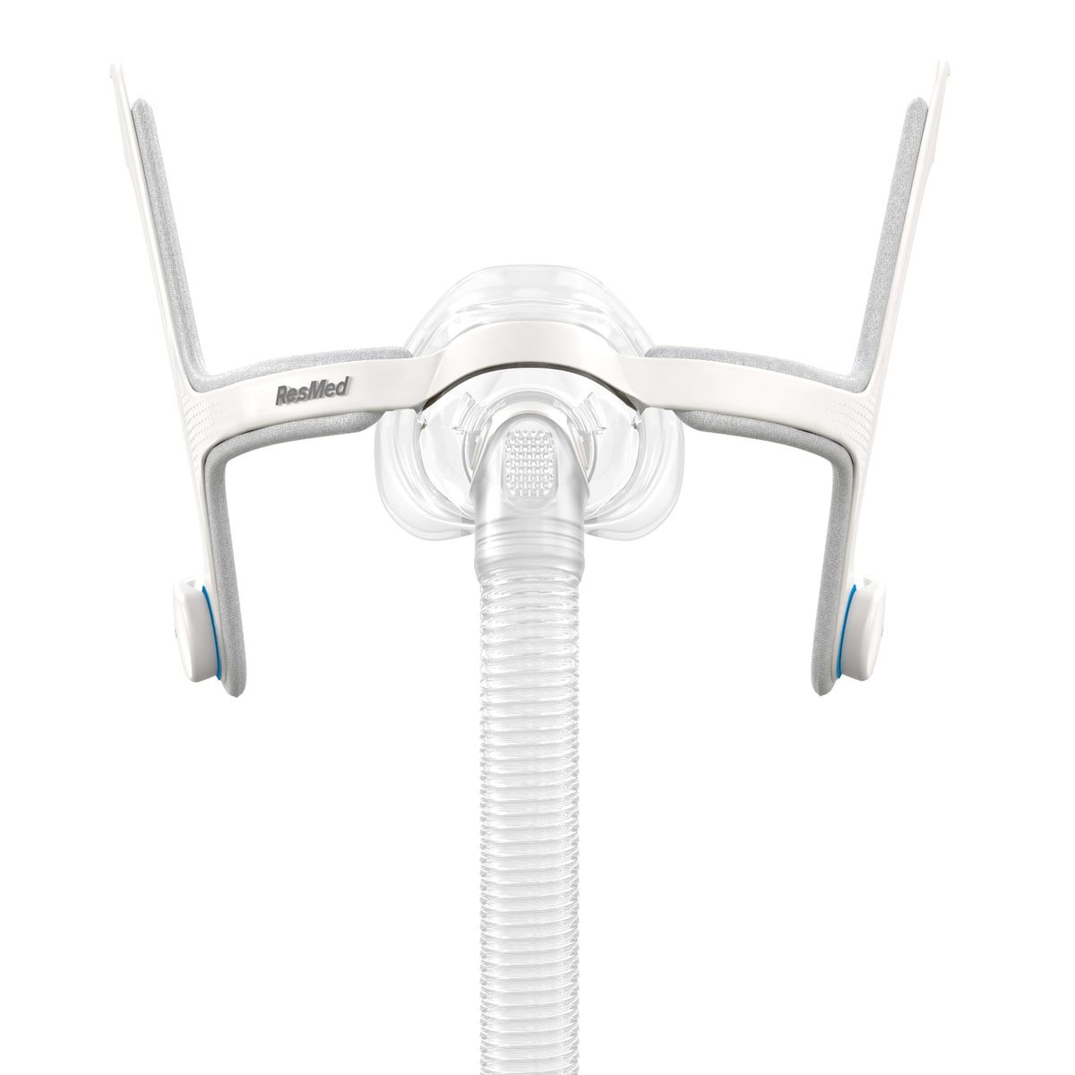 ResMed AirFit N20 frame system closeup showing lightweight frame for comfortable wear