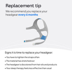 ResMed AirFit N20 headgear inner-soft-padding detail for gentle facial contact.