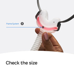 ResMed AirFit N30 frame short tube for a compact CPAP setup
