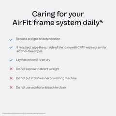 Quick-connect frame enables simple, hassle-free mask changes.