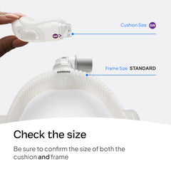 ResMed AirFit N30i nasal cradle cushion small wide for a comfortable seal.