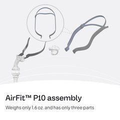 ResMed AirFit P10 quickfit side-clip for easy adjustment and secure fit