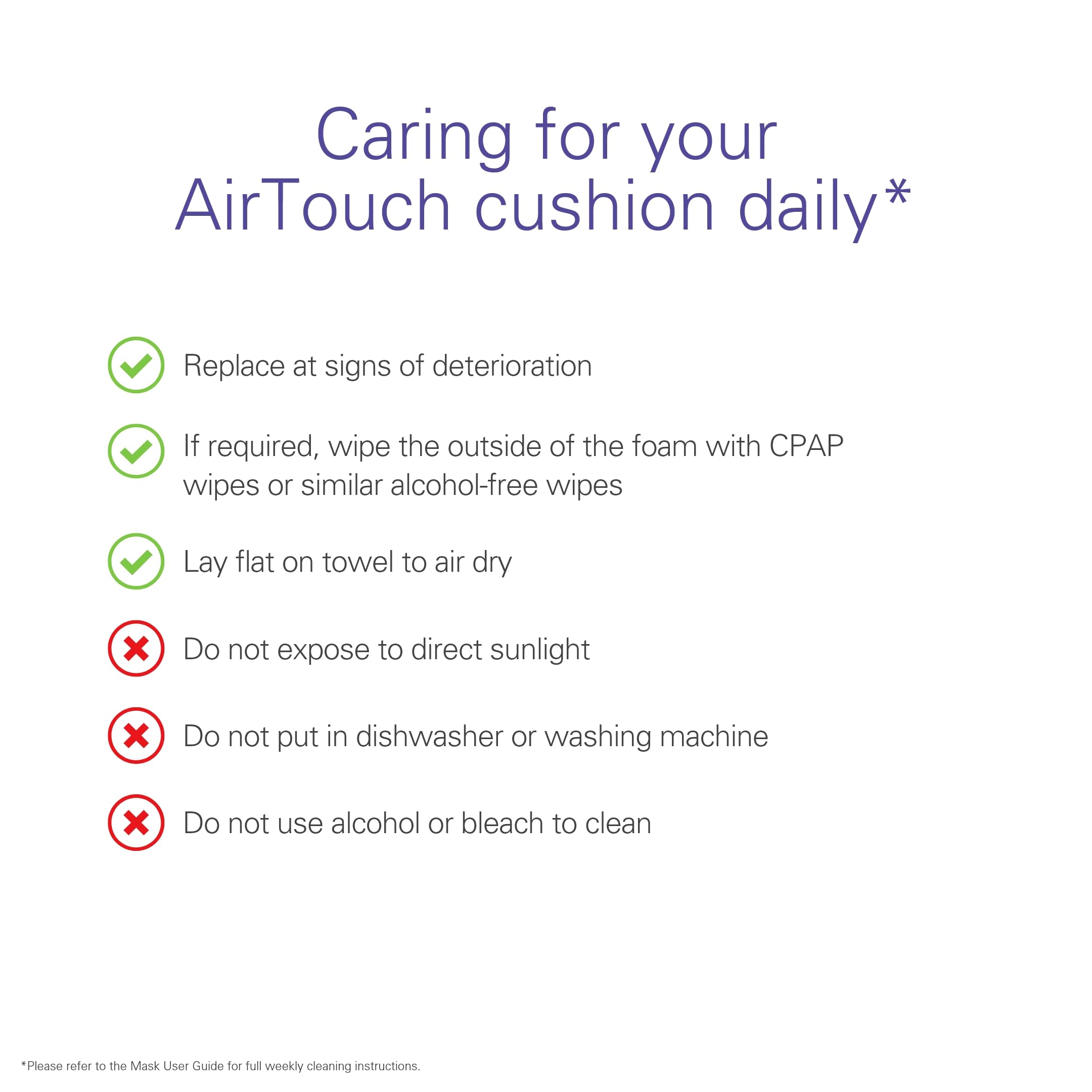 ResMed AirTouch N20 cushion being attached to the mask for easy handling.
