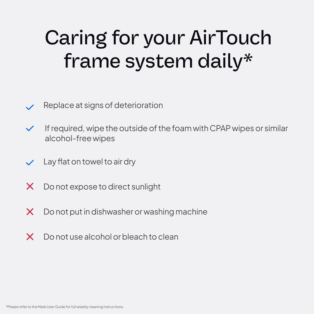 ResMed AirTouch N20 cushion closeup showing memory foam