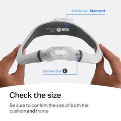 ResMed AirTouch N30i ComfiSoft nasal cushion delivers a gentle, secure seal.